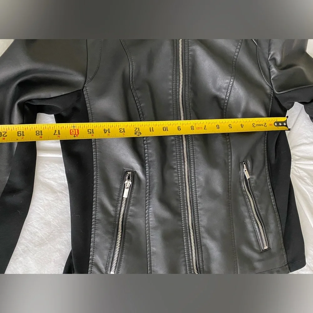 NWOT. Express Faux Leather Moto
Jacket, Sz L - Picture 6 of 10
